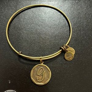 Alex and ani rose gold G bracelet
